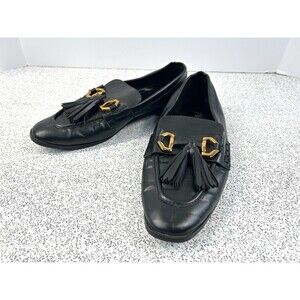 Zara Black Tassel Flat Loafers Size 41 See Notes